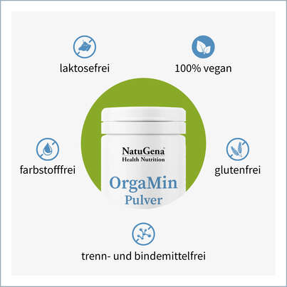 Sie sehen eine Packung NatuGena OrgaMin Pulver, Produktbild: 02 NatuGena OrgaMin Pulver, A-Nr.: 5178346 - 02