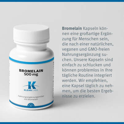 Bromelain Kapseln 500 mg Klean Labs, A-Nr.: 5598373 - 07