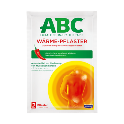 Sie sehen eine Packung Hansaplast ABC Wärme-Pflaster, Produktbild: 01 Hansaplast ABC Wärme-Pflaster, A-Nr.: 3047019 - 01