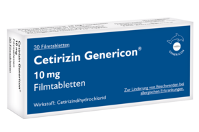 Cetirizin Genericon® lindert Allergiesymptome, A-Nr.: 2444221 - 01