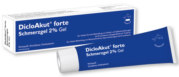 DicloAkut® forte Schmerzgel 2 % Gel lindert Schmerzen und Entzündungen, A-Nr.: 5521910 - 01