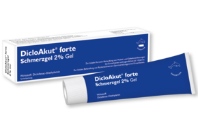 DicloAkut® forte Schmerzgel 2 % Gel lindert Schmerzen und Entzündungen, A-Nr.: 5521927 - 01