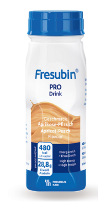 Sie sehen eine Packung Fresubin® Pro Drink Aprikose-Pfirsich, Produktbild: 01 Fresubin® Pro Drink Aprikose-Pfirsich, A-Nr.: 5778075 - 01