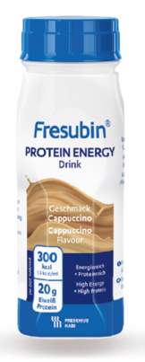 Sie sehen eine Packung Fresubin® Protein Energy Drink Cappuccino, Produktbild: 01 Fresubin® Protein Energy Drink Cappuccino, A-Nr.: 4442189 - 01