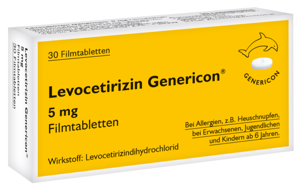 Levocetirizin Genericon® lindert Allergiesymptome, A-Nr.: 3545817 - 01