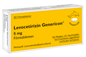 Levocetirizin Genericon® lindert Allergiesymptome, A-Nr.: 3545817 - 01