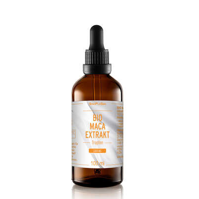 Sie sehen eine Packung Maca Extrakt BIO 100 ml, Produktbild: 01 Maca Extrakt BIO 100 ml, A-Nr.: 5704881 - 01