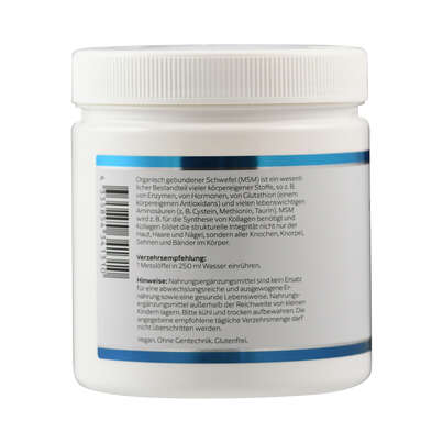 Sie sehen eine Packung MSM Pulver Klean Labs, Produktbild: 03 MSM Pulver Klean Labs, A-Nr.: 5747548 - 03