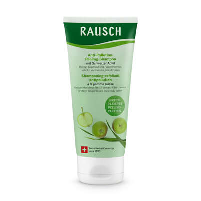 Sie sehen eine Packung RAUSCH Anti-Pollution-Peeling-Shampoo mit Schweizer Apfel, Produktbild: 01 RAUSCH Anti-Pollution-Peeling-Shampoo mit Schweizer Apfel, A-Nr.: 5867270 - 01