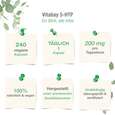 Sie sehen eine Packung Vitabay 5-HTP 200 mg Kapseln, Produktbild: 02 Vitabay 5-HTP 200 mg Kapseln, A-Nr.: 5878256 - 02