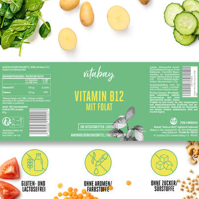 Vitabay Vitamin B12 mit Folat Lutschtabletten, A-Nr.: 5878428 - 06
