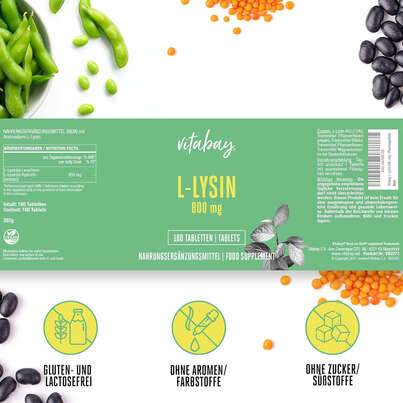 Vitabay L-Lysin 800mg Tabletten, A-Nr.: 5878635 - 06