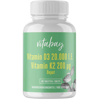 Vitabay D3 Depot 20.000 I.E. + Vitamin K2 200 mcg Tabletten, A-Nr.: 5877736 - 01