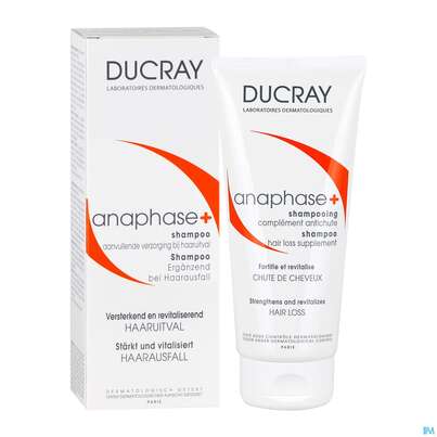 Sie sehen eine Packung Ducray Anaphase+ Ergänzungs-shampoo Gegen Haarausfall 200ml, Produktbild: 12 Ducray Anaphase+ Ergänzungs-shampoo Gegen Haarausfall 200ml, A-Nr.: 4541046 - 12