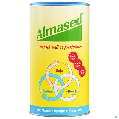 Sie sehen eine Packung Almased Pulver Mandel-vanille 500g, Produktbild: 02 Almased Pulver Mandel-vanille 500g, A-Nr.: 4522296 - 02