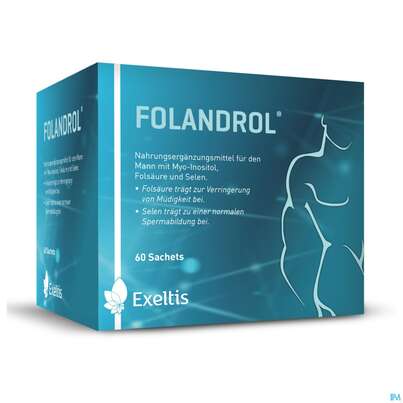 Sie sehen eine Packung Folandrol Inositol +folsaeure +selen Sache 60st, Produktbild: 01 Folandrol Inositol +folsaeure +selen Sache 60st, A-Nr.: 4621816 - 01