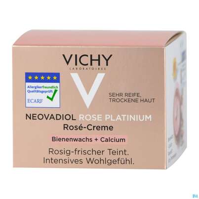 Sie sehen eine Packung Vichy Neovadiol Rose Platinium 50ml, Produktbild: 02 Vichy Neovadiol Rose Platinium 50ml, A-Nr.: 4732214 - 02