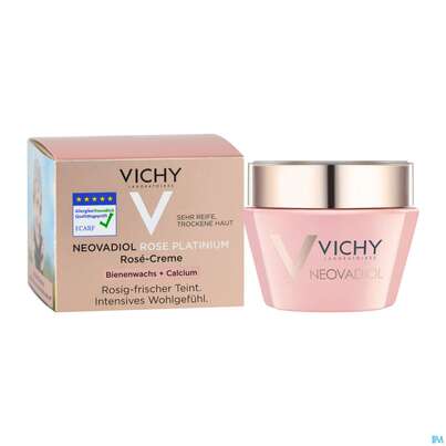 Sie sehen eine Packung Vichy Neovadiol Rose Platinium 50ml, Produktbild: 03 Vichy Neovadiol Rose Platinium 50ml, A-Nr.: 4732214 - 03
