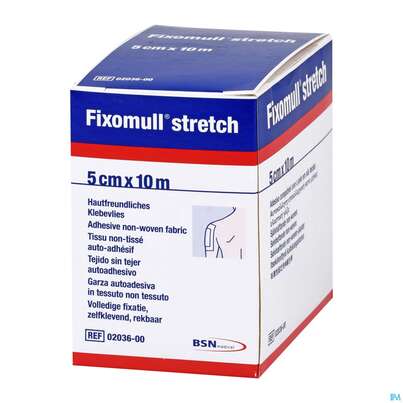 Sie sehen eine Packung Fixierbinden Fixomull/stretch/leukopl. Fixierverband 5cmx10m 7999200 1st, Produktbild: 02 Fixierbinden Fixomull/stretch/leukopl. Fixierverband 5cmx10m 7999200 1st, A-Nr.: 4746742 - 02