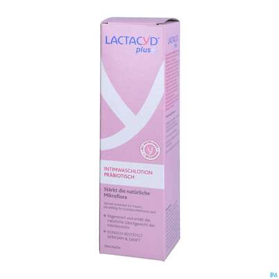 Sie sehen eine Packung Lactacyd Intimwaschlotion +praebiotisch Lactacyd Plus 50000 250ml, Produktbild: 02 Lactacyd Intimwaschlotion +praebiotisch Lactacyd Plus 50000 250ml, A-Nr.: 5605050 - 02