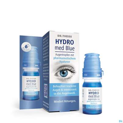 Sie sehen eine Packung Augentropfen Dr.theiss Hydro Med Blue 10ml, Produktbild: 06 Augentropfen Dr.theiss Hydro Med Blue 10ml, A-Nr.: 5680471 - 06
