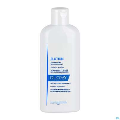 Sie sehen eine Packung Ducray Elution Ausgleichendes Shampoo 200ml, Produktbild: 01 Ducray Elution Ausgleichendes Shampoo 200ml, A-Nr.: 3077546 - 01