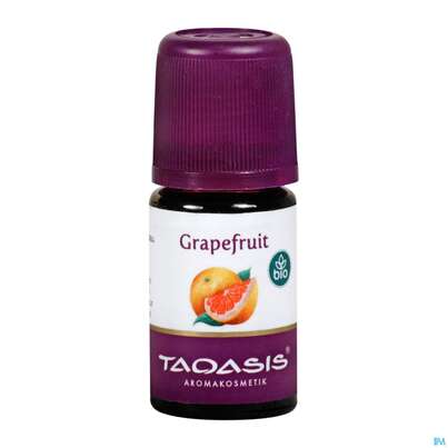 Sie sehen eine Packung Aetherische Oele Taoasis Bio Grapefruit 5ml, Produktbild: 01 Aetherische Oele Taoasis Bio Grapefruit 5ml, A-Nr.: 3163665 - 01