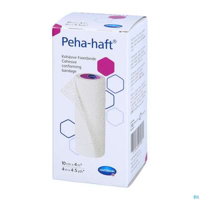Sie sehen eine Packung Peha-haft Fixierbinde/latexfrei 4mx 10cm 1st, Produktbild: 04 Peha-haft Fixierbinde/latexfrei 4mx 10cm 1st, A-Nr.: 3328244 - 04