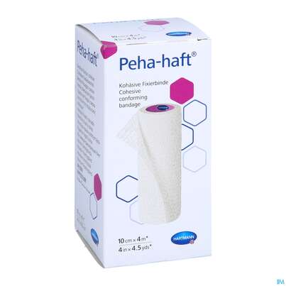 Sie sehen eine Packung Peha-haft Fixierbinde/latexfrei 4mx 10cm 1st, Produktbild: 05 Peha-haft Fixierbinde/latexfrei 4mx 10cm 1st, A-Nr.: 3328244 - 05