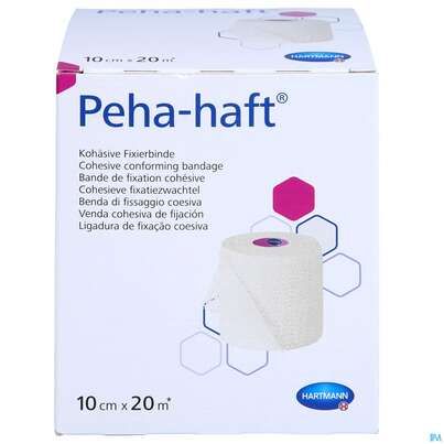 Sie sehen eine Packung Peha-haft Fixierbinde/latexfrei 20mx 10cm 1st, Produktbild: 01 Peha-haft Fixierbinde/latexfrei 20mx 10cm 1st, A-Nr.: 3328310 - 01