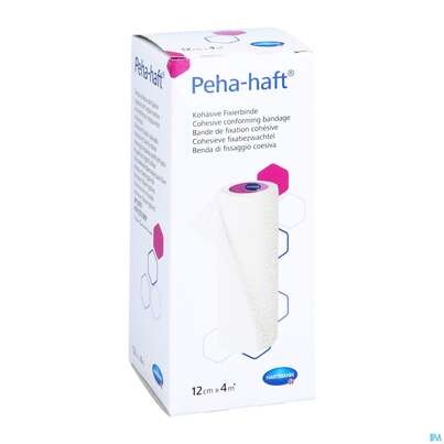 Sie sehen eine Packung Peha-haft Fixierbinde/latexfrei 4mx 12cm 1st, Produktbild: 05 Peha-haft Fixierbinde/latexfrei 4mx 12cm 1st, A-Nr.: 3328250 - 05