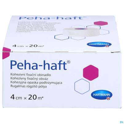 Sie sehen eine Packung Peha-haft Fixierbinde/latexfrei 20mx 4cm 1st, Produktbild: 01 Peha-haft Fixierbinde/latexfrei 20mx 4cm 1st, A-Nr.: 3328273 - 01