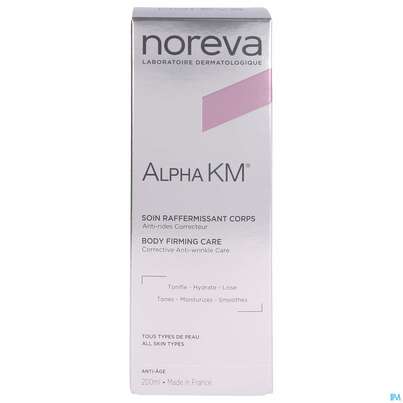 Sie sehen eine Packung Noreva Alphakm Körpermilch 200ml, Produktbild: 01 Noreva Alphakm Körpermilch 200ml, A-Nr.: 2633873 - 01