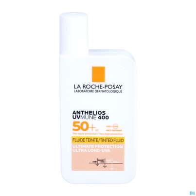 Sie sehen eine Packung Sonnenprodukte La Roche Posay Anthelios/ges/tt Invisfluid 50+ Tt Uv-mu 50ml, Produktbild: 05 Sonnenprodukte La Roche Posay Anthelios/ges/tt Invisfluid 50+ Tt Uv-mu 50ml, A-Nr.: 5572020 - 05