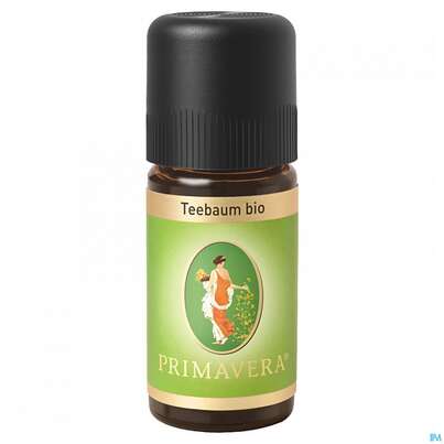 Sie sehen eine Packung Aetherische Oele Primavera Teebaum Bio 10ml, Produktbild: 01 Aetherische Oele Primavera Teebaum Bio 10ml, A-Nr.: 2604541 - 01