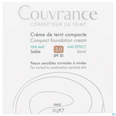Avène Couvrance Kompakt Creme-make-up Mattierend Sand 10g, A-Nr.: 2594937 - 01