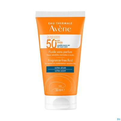 Sie sehen eine Packung Avène Sonnenfluid Spf 50+ Ohne Duftstoffe 50ml, Produktbild: 08 Avène Sonnenfluid Spf 50+ Ohne Duftstoffe 50ml, A-Nr.: 5597178 - 08