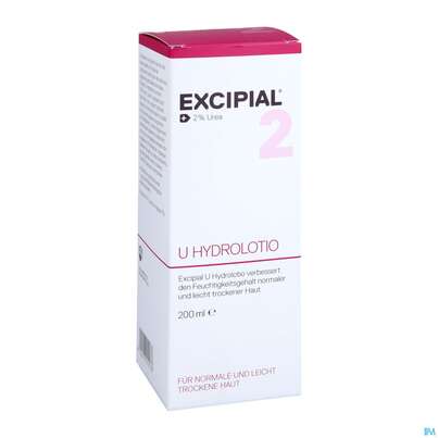 Sie sehen eine Packung Excipial U Hydrolotio 2% Urea 200ml, Produktbild: 03 Excipial U Hydrolotio 2% Urea 200ml, A-Nr.: 2691793 - 03