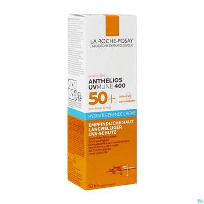 Sie sehen eine Packung Sonnenprodukte La Roche Posay Anthelios/ges/hydratisie 50+/creme Uv-mu 50ml, Produktbild: 02 Sonnenprodukte La Roche Posay Anthelios/ges/hydratisie 50+/creme Uv-mu 50ml, A-Nr.: 5572037 - 02