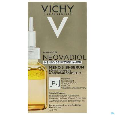 Sie sehen eine Packung Vichy Neovadiol Meno 5 Bi-serum 30ml, Produktbild: 01 Vichy Neovadiol Meno 5 Bi-serum 30ml, A-Nr.: 5424070 - 01