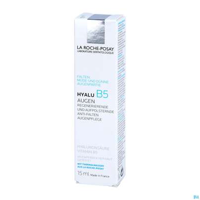 Sie sehen eine Packung La Roche Posay Augenpflege Hyalu B5 15ml, Produktbild: 02 La Roche Posay Augenpflege Hyalu B5 15ml, A-Nr.: 4933697 - 02