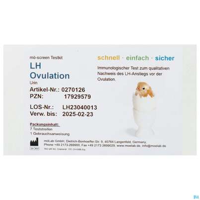 Ovulationstest Lh Moelab 02701 7st, A-Nr.: 4891390 - 01
