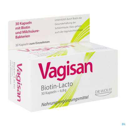 Sie sehen eine Packung Vagisan Kapseln Milchsaeure +biotin 30st, Produktbild: 03 Vagisan Kapseln Milchsaeure +biotin 30st, A-Nr.: 4404094 - 03
