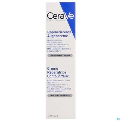 Sie sehen eine Packung Cerave Regenerierende Augencreme 14ml, Produktbild: 02 Cerave Regenerierende Augencreme 14ml, A-Nr.: 4801889 - 02