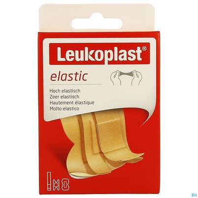 Sie sehen eine Packung Wundpflaster Leukoplast/elastic Strips 3 Groessen 73219 20st, Produktbild: 01 Wundpflaster Leukoplast/elastic Strips 3 Groessen 73219 20st, A-Nr.: 4368659 - 01
