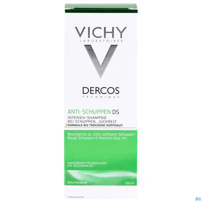 Sie sehen eine Packung Shampoon Vichy/dercos Anti-schuppen Pflege Trockenes Haar Neu 200ml, Produktbild: 01 Shampoon Vichy/dercos Anti-schuppen Pflege Trockenes Haar Neu 200ml, A-Nr.: 4357414 - 01