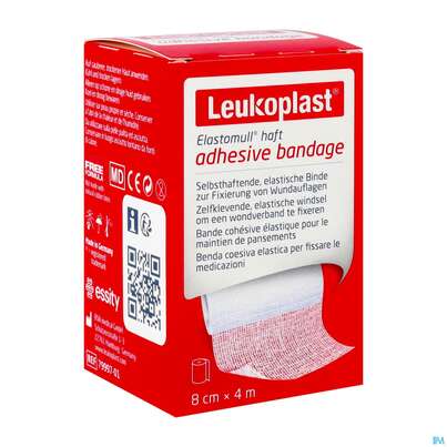 Sie sehen eine Packung Elastische Binden Elastomull/haft/leukoplast 4mx 8cm 1st, Produktbild: 02 Elastische Binden Elastomull/haft/leukoplast 4mx 8cm 1st, A-Nr.: 4757964 - 02