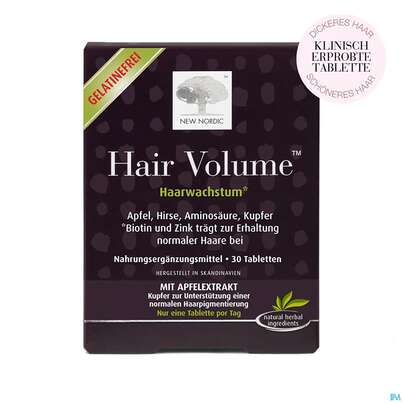Sie sehen eine Packung New Nordic Tabl Hair Volume 30st, Produktbild: 03 New Nordic Tabl Hair Volume 30st, A-Nr.: 4138557 - 03