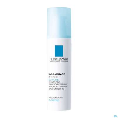 Sie sehen eine Packung La Roche Posay Gesichtspflege Hydraphase/intense/uv Neu Trockene Haut 50ml, Produktbild: 02 La Roche Posay Gesichtspflege Hydraphase/intense/uv Neu Trockene Haut 50ml, A-Nr.: 3832511 - 02