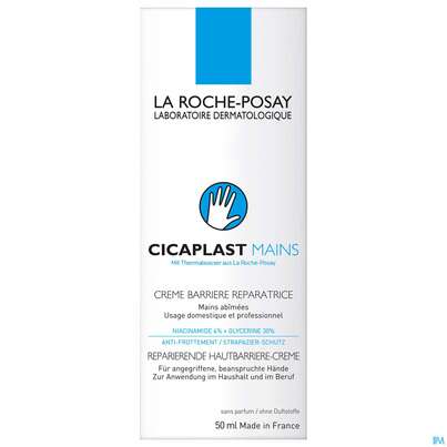 Sie sehen eine Packung La Roche Posay Cicaplast/mains Hautbarriere Handcreme 50ml, Produktbild: 01 La Roche Posay Cicaplast/mains Hautbarriere Handcreme 50ml, A-Nr.: 4271606 - 01